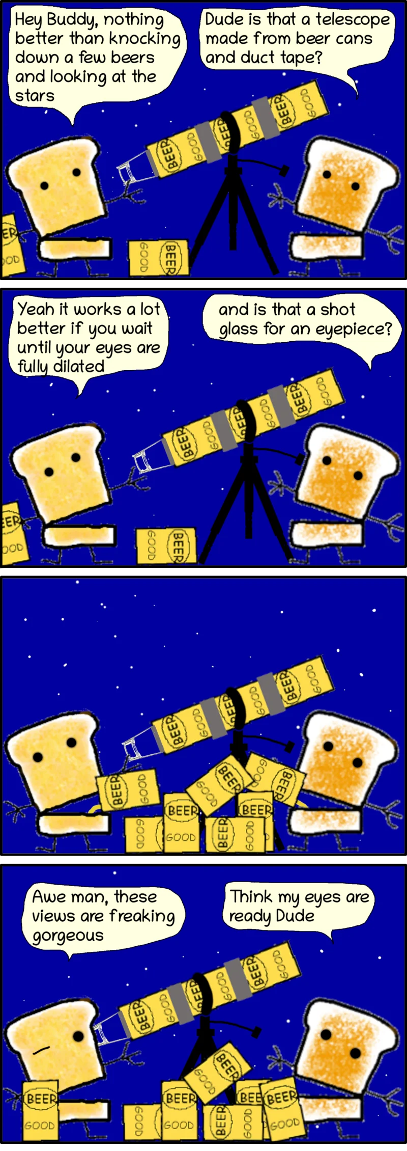 Dude sets the tone for a night of relaxing and star gazing