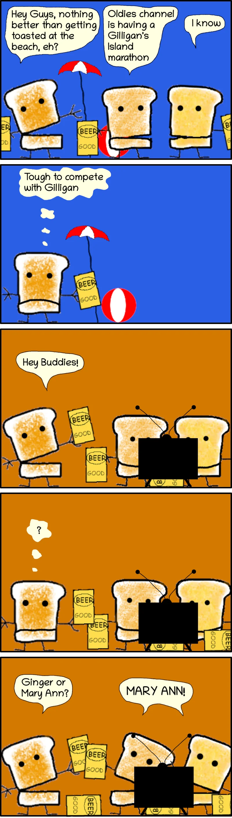 Hoezer and Dude second guess their plans to spend the day at the beach