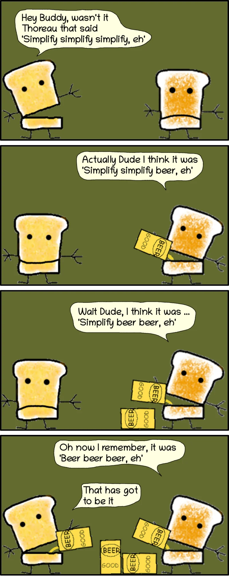 Buddy tries to quote a famous author from back in the day