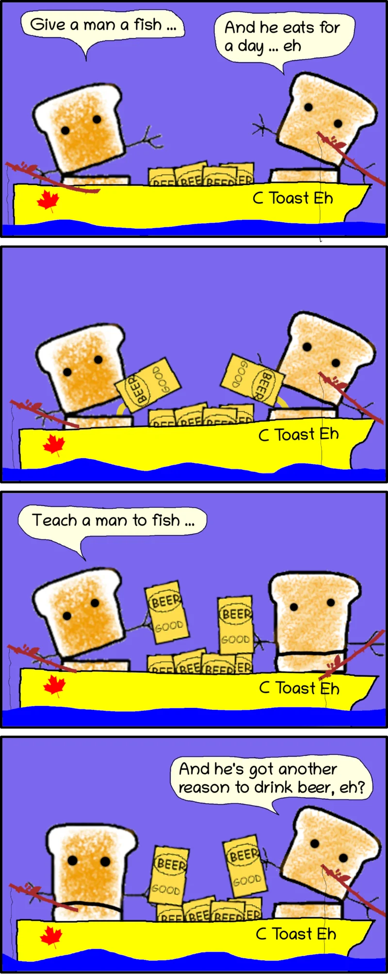 Buddy gets philosophical while fishing with Hoezer responds with his own